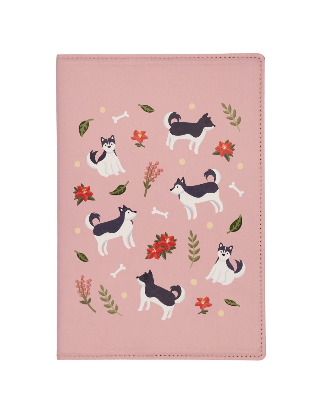 Husky / Alaskan Malamute & Azalea Notebook