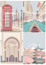 Load image into Gallery viewer, Bujo Wanderlust Monthly Cover Sticker Pack of 12