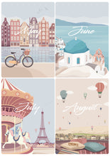 Load image into Gallery viewer, Bujo Wanderlust Monthly Cover Sticker Pack of 12